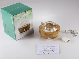 Glass Bamboo Ultrasonic <strong>Diffuser</strong> Essential Oil Overflow the Built-in <strong>Nozzle</strong> Nebulizer <strong>Diffuser</strong> with 7 Color Led Change - Product Image 6