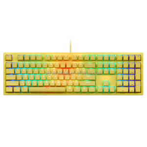 En Stock 104 teclas de teclado mecánico para juegos LED RGB retroiluminado con cable USB personalizable keycap color Teclado mecánico para escritorio - Product Image 6