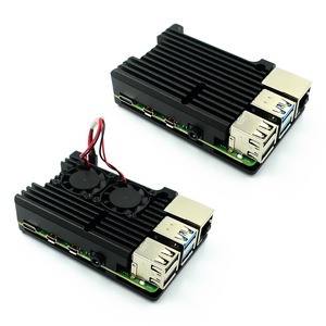 <strong>Raspberry</strong> <strong>Pi</strong> 4 Aluminum Metal <strong>Case</strong> <strong>Raspberry</strong> <strong>Pi</strong> 4 Aluminum <strong>Case</strong> Box with Dual Fan Heat Sink for <strong>Raspberry</strong> <strong>Pi</strong> 4 <strong>Model</strong> B 4B Plus - Product Image 1