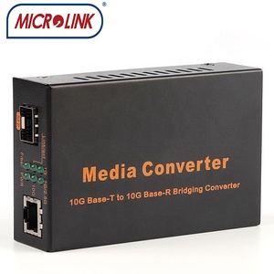 光纤媒体转换器10G SFP + 至铜网CAT6A RJ45收发器10g Base-T至10g Base-R桥接转换器 - Product Image 2