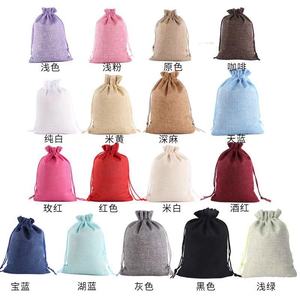 小定制礼品粗麻布黄麻拉绳袋 - Product Image 2