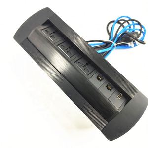 Toma de corriente universal Priz, toma de extensión de montaje empotrada oculta con giro manual, toma de escritorio integrada con puerto de datos - Product Image 3