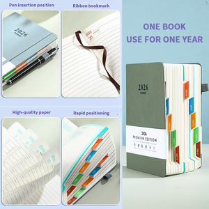 A5 PU Hard Cover <strong>Notebook</strong> Elastic Band Pen Holder Waist Seal <strong>Index</strong> Schedule Planner Journal Enterprise Customization - Product Image 4