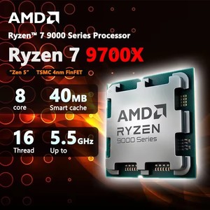 For Ryzen 7 9700X <strong>Processor</strong> R7 9700X 5.5GHz 8-Core 16-Thread 40MB Game <strong>Cache</strong> 4NM TDP 65W Socket AM5 Gaming CPU Zen 5 - Product Image 3