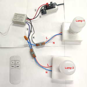 220V 2wayワイヤレスリモートコントロールスイッチの照明天井ランプled rf433mhzセクションスイッチリモコン - Product Image 3
