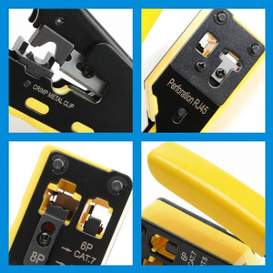 มัลติฟังก์ชั่น cat5e cat6 cat7 Crimper rj11 RJ12 RJ45 ผ่านสายเคเบิลเครือข่ายคีม ez CRIMPING เครื่องมือ - Product Image 4