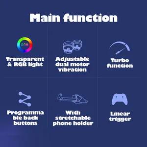 Controlador de juego inalámbrico RGB Gamepad para Nintendo Switch/PC/Android/iOS/PS4/Playstation 3 Trigger ajustable Juegos MFI - Product Image 2