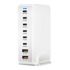 268W GaN masaüstü hızlı PD şarj 8-Port USB tip C evrensel şarj standı cep telefonları dizüstü bilgisayarlar adet abd ab İngiltere tak adaptörleri - Product Image 4