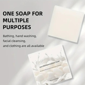 Factory 100g Skin Cleaning Silk Protein Essence <strong>Soaps</strong> Manufacturing Exfoliator Goat Milk <strong>Soap</strong> - Product Image 3