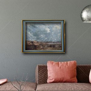 Репродукция Жан-Баптист-камиль Коро пасмурное небо Па-де-Кале Печать на холсте цифровая печать экологически чистые произведения искусства в рамке - Product Image 3