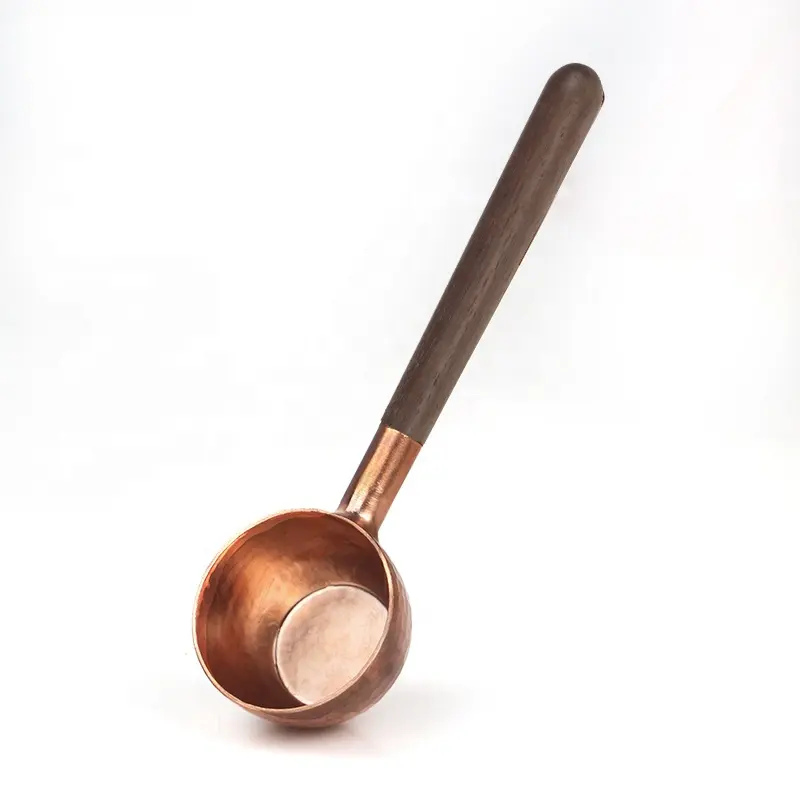 NIBU-cucharas medidoras de cobre, accesorios de café, cuchara medidora