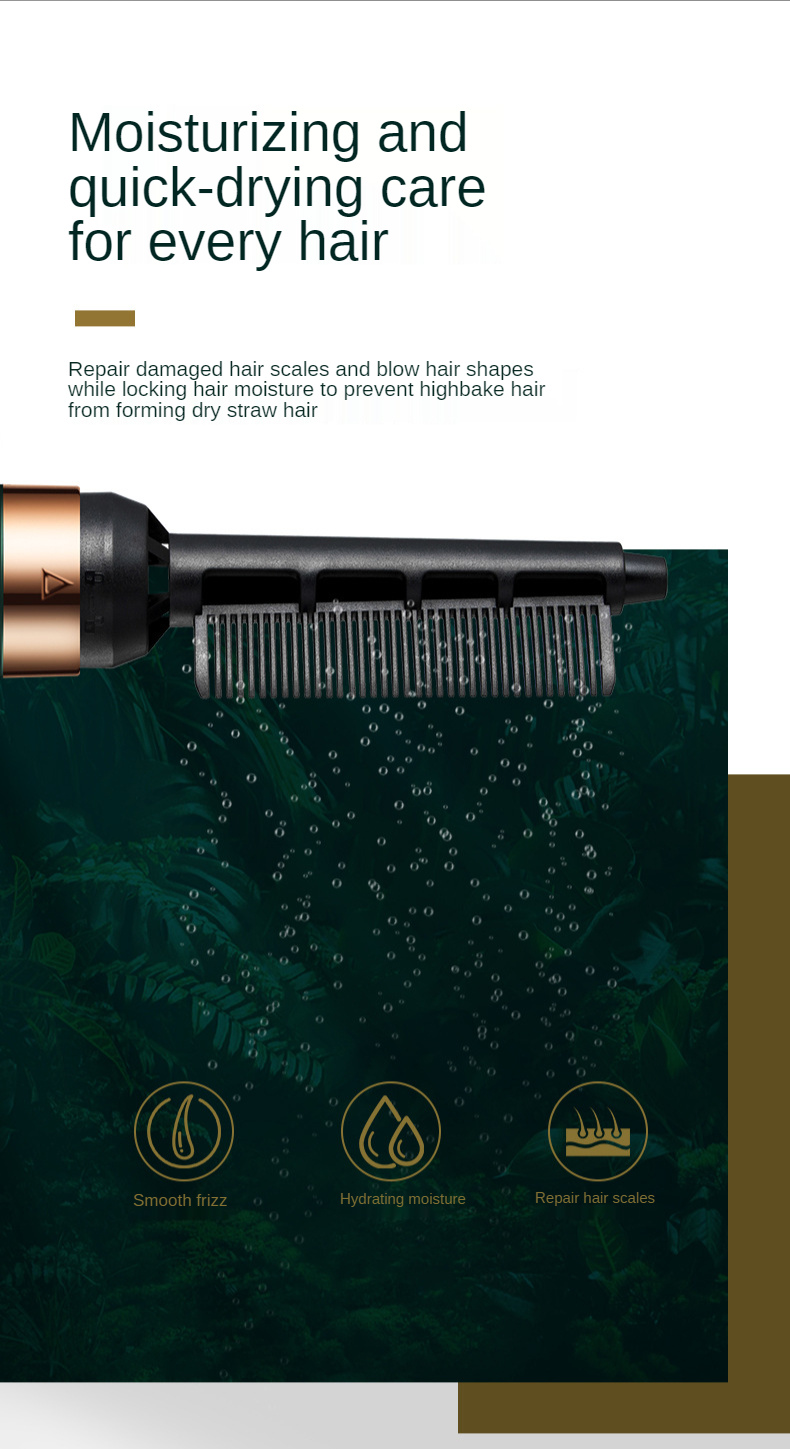 2020 New Arrival Blow Hair Straightener Curler Comb One Step Hair Dryer For Beauty Salon Household