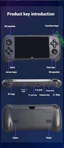 X53คอนโซลเกมมือถือระบบโอเพนซอร์ส5.1นิ้วหน้าจอ IPS HD เครื่องเล่นวิดีโอพกพาแบบย้อนยุคพร้อมการ์ด8G TF