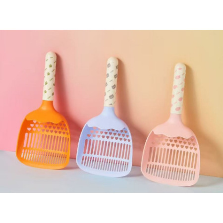 Two-tone cat litter scoops, large size, 4-pack