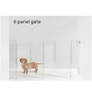 Maßge schneiderte klare Acryl moderne Wand angebracht Zick-Zack-Haustier Hund Tor Lucite Haustier Barriere Panel - Product Image 4