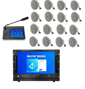 IP-SIP-Интерком Pro raudio paging systemTalk-Back POE потолочный динамик настенный веб-сетевой цифровой пейджинговый микрофон визуальная трансляция - Product Image 2