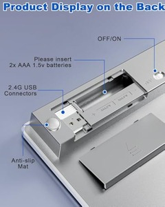 Tastiera numerica senza fili ergonomica BT5.0 Dual Mode con la calcolatrice del Display 34 tasti tastierino numerico portatile per Win/Mac