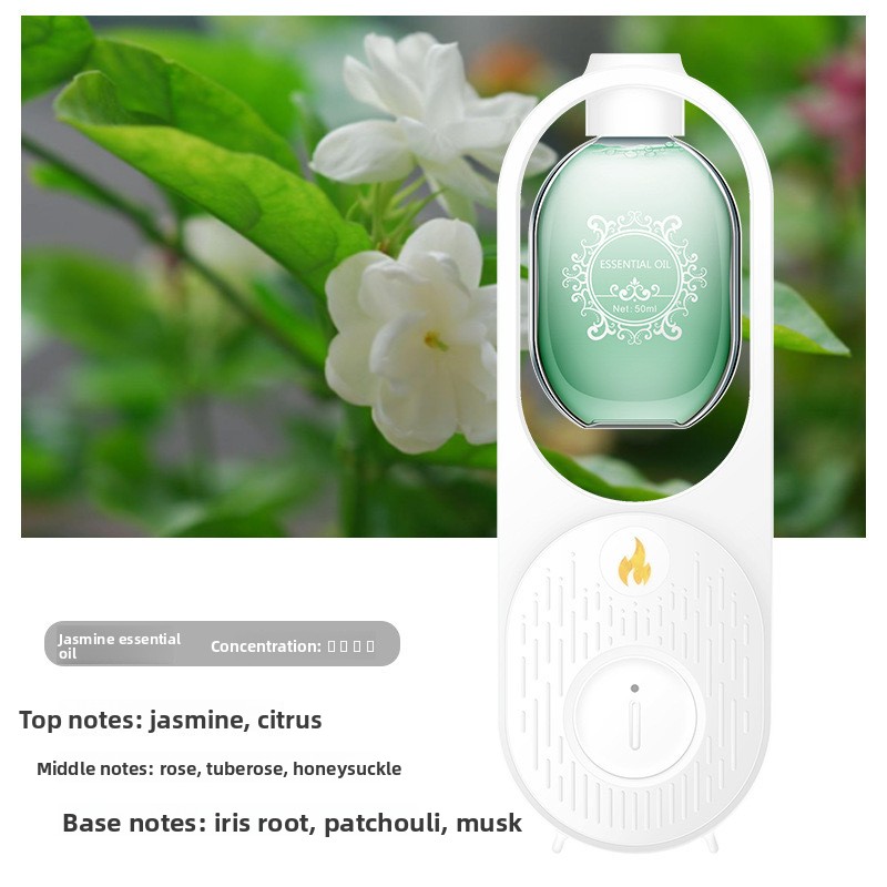 เครื่องอโรม่าเทอราพีเปลวไฟ + น้ำมันหอมระเหยมะลิ 1 ขวด