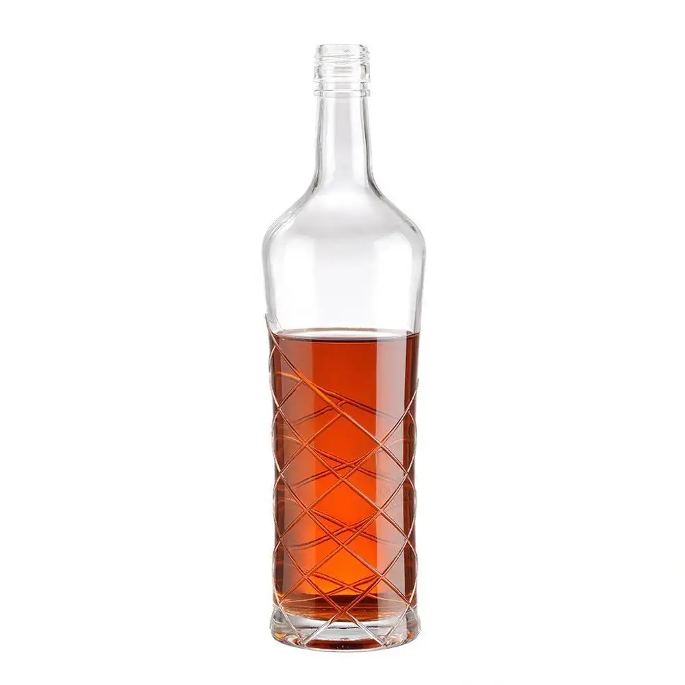 Top-rated class 750ml Vodka Whisky glass bottle with screw cap