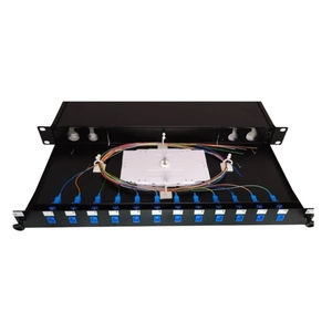 12 Port Cabinet Full Load 24 Core Rack Mount Fibra Óptica Distribuição Box Odf
