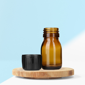 Wholesale Brown Amber Glass Bottle Flat <strong>Shape</strong> for <strong>Alpha</strong> Syrup Cough Medicine Other Beverages Packaging or Diffuser Use - Product Image 5