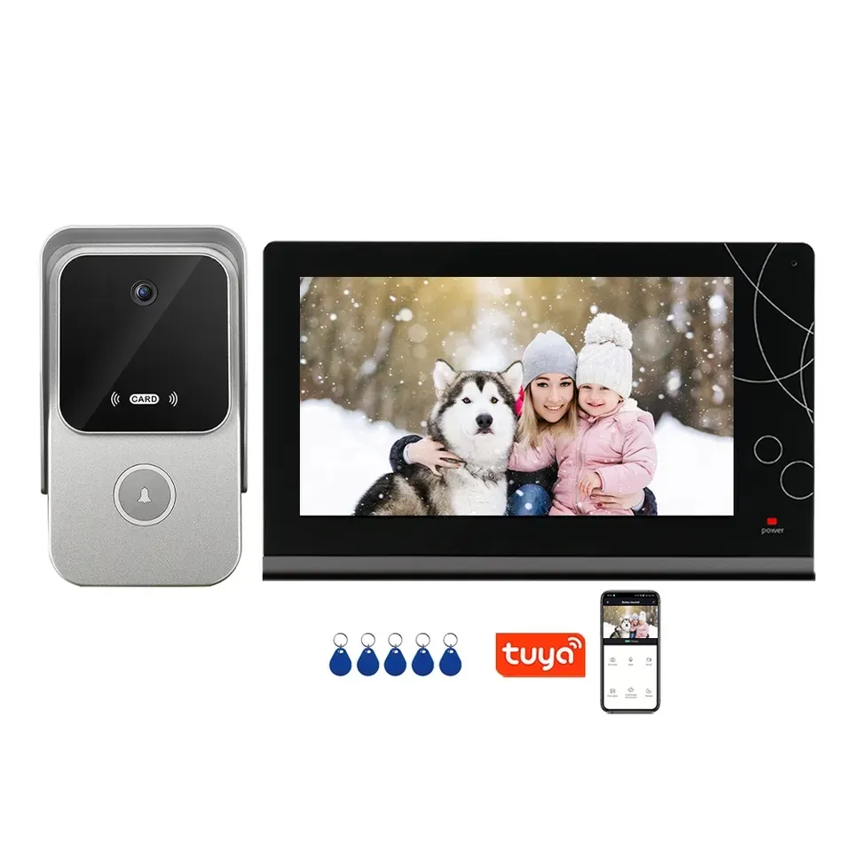 Tuya wifi campanello videocamera videocitofono con Monitor HD da 7 pollici sistema di ingresso porta per visione notturna RFID per Villa