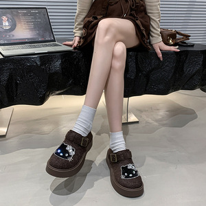 All-<strong>Match</strong> Bucken Single-Layer Platform Sandals for Spring Summer Cute Casual Baotou for Slippers Soft Soled Mesh New Princess - Product Image 4