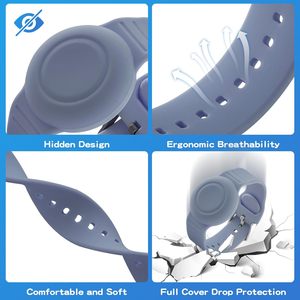 Không thấm nước airtag Vòng đeo tay cho trẻ em-Silicone mềm, Trọng lượng nhẹ GPS Tracker chủ (Chim Cánh Cụt & cá voi) - Product Image 4