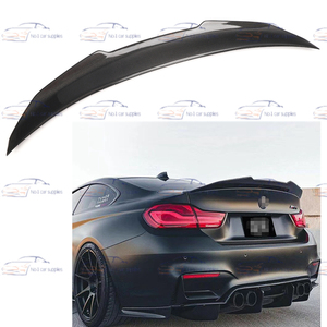 BMW 4-Series için F82 PSM tarzı karbon Fiber rüzgarlık dudak F82 M4 2014-2018 sert üst gövde arka Spoiler - Product Image 6