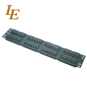 机架安装接线板48端口UTP Cat6 CAT5e 1U计算机以太网接线板网络电缆 - Product Image 2