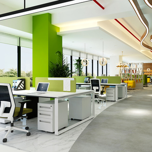 Moderner modularer Büroarbeit platz aus Metall für 4-Personen-<span class=keywords><strong>Computer</strong></span> <span class=keywords><strong>Computer</strong></span> Schreibtisch Büroarbeit platz Schreibtisch