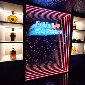 Tùy chỉnh 3D vô hạn gương Neon <span class=keywords><strong>LED</strong></span> hiệu ứng ánh sáng điện tử dấu hiệu môi trường xung quanh tủ trang trí với thiết kế miễn phí - Product Image 3