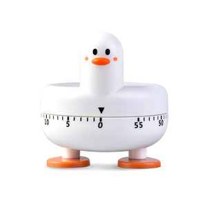 WMT64 Yellow Mechanical Duck Timer Küchen timer 60-Minuten-Aufziehzifferblatt Rotating Calcula graph Cartoon Animal Kitchen Timer - Product Image 2