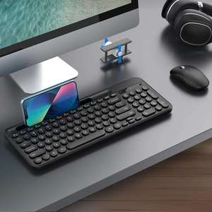 98 <strong>Keys</strong> <strong>Customized</strong> 2.4Ghz Wireless BT5.1 <strong>Keyboard</strong> <strong>Computer</strong> <strong>Keyboard</strong> Round Keycap Multi Devices Clavier - Product Image 1