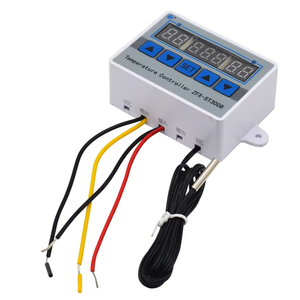 Interruptor de control de temperatura de tiempo multifunción, termostato de pantalla digital inteligente DC24V, 2 unidades