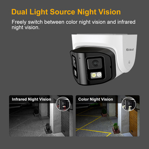 Jidetech 4MP góc rộng Dome IP Camera không thấm nước IP67 hai chiều âm thanh ống nhòm khâu dual-ống Kính PoE máy ảnh cho ngoài trời - Product Image 4