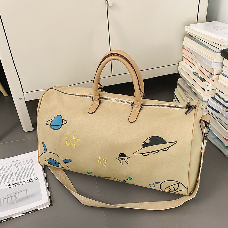 Khaki graffiti bag