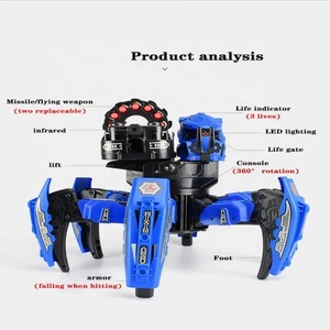 2.4G telecomando elettrico spider robot di rilevamento della gravità intelligente robot da combattimento gioco di tiro con doppio giocattolo