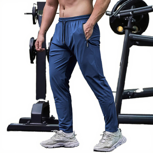 Quần thể thao nam thể thao nhanh khô nhẹ tập thể dục thể thao quần bó sát eo đàn hồi chống nước đi bộ đường dài túi khóa kéo phẳng phía trước Giữa eo - Product Image 3