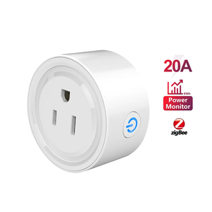 ZigBee Tuya เต้าปลั๊กไฟอัจฉริยะไร้สาย16A 20A สหรัฐพร้อมระบบตรวจสอบพลังงานรองรับ Alexa Google - Product Image 1