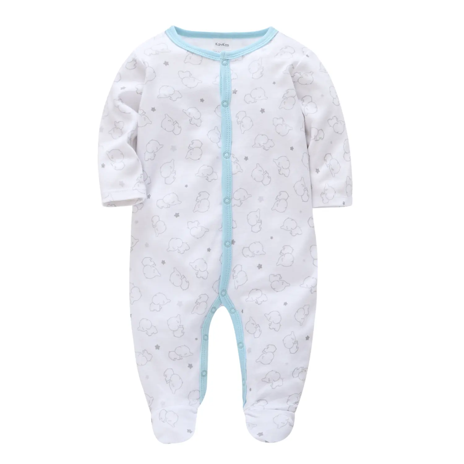 Hot Selling Baby Knitted Rompers Boys Cotton Overalls 0-3 Months Elephant Animal Printing Newborn Jumpsuit Infant Clothing