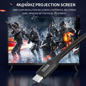 5A高速充電データケーブルナイロンブレイド2 in 1対応USB-Cチップiphone充電器ケーブル - Product Image 6