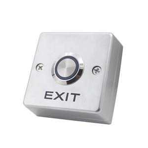 Door <strong>Exit</strong> Switch Release Zinc Alloy <strong>Push</strong> <strong>Button</strong> With Blue LED Light 12V Smart Lock <strong>System</strong> for Home Appliance - Product Image 3