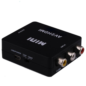 Conversor de vídeo e áudio hdtv, mini adaptador rca para hdtv, 1080p 3 rca cvbs, caixa pequena, hdmi2av av2hdmi, imperdível