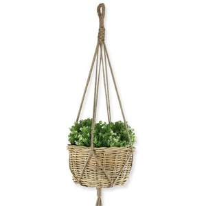 Kingwillow Multi Style Woven Hemp String Pot <strong>Planter</strong> Hang up Plant Cotton Hanging Flower Basket Rope - Product Image 1