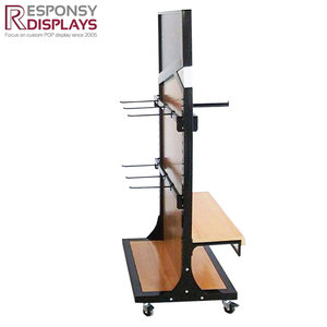 Benutzer definierte Holzboden stehend Metall haken Flip Flop Slipper Stand