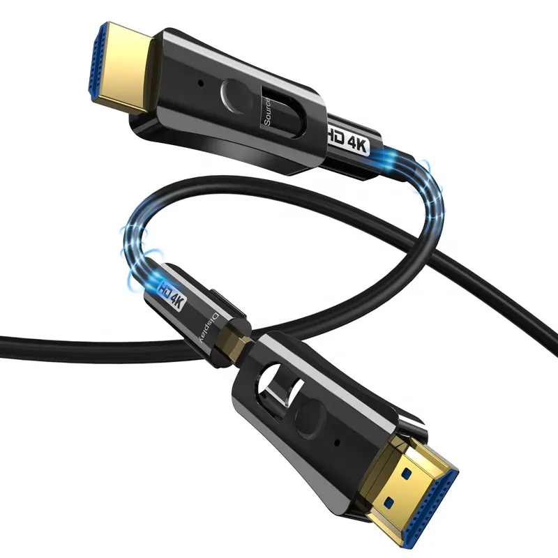 Câble HDMI AOC 4K 2 IN 1 A Male to A + D Male MICRO ACTIC OPTICAL FIBER CABLE 10 20 30 50 100 meter hdmi AOC cable