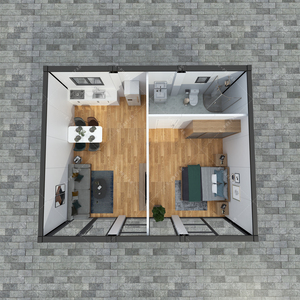 China luxo fácil montar 2 andares 3 quartos casas modulares casas prefabricadas casas pré-fabricadas recipiente