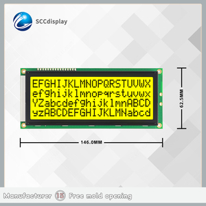Módulos de visualización de caracteres LCD positivos amarillos STN, matriz de puntos 20X4, utilitario IIC/I2C, pantalla LCM industrial - Product Image 4