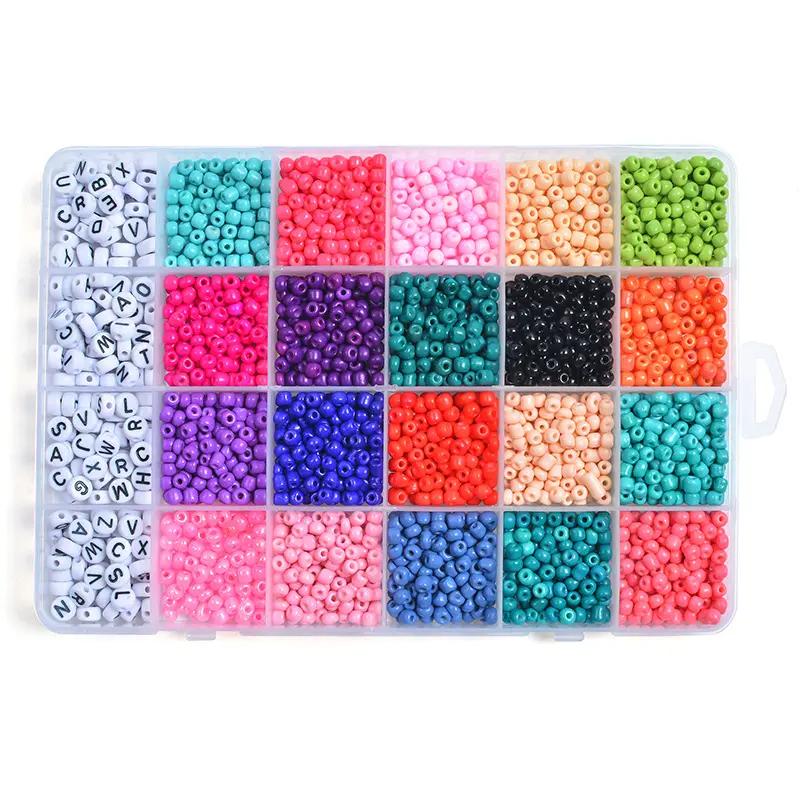 DIY Bracelet Craft 24 Girds Letter Acrylic Loose Beads With Polymer Soft Clay Kit For Jewelry Making